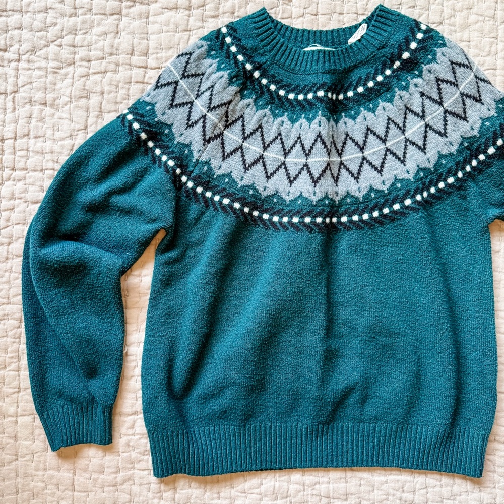 Weatherproof Fair Isle Knit Sweater - Women’s size Small